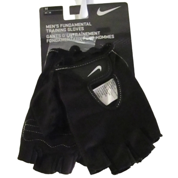 Nike Dri-Fit Fundamental Training Gloves Black Medium Large Mens Fitness Gym